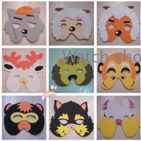 Cartoon mask the forest animals like props sheep kindergarten programs game show                  