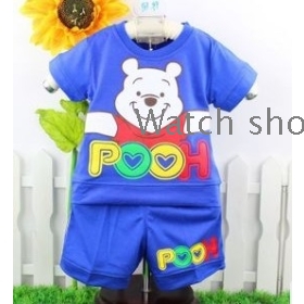 free shipping Suit children's wear summer wear short-sleeved T-shirt and shorts           