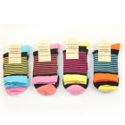 free shipping Stripe color color matching bar candy color female cotton socks    