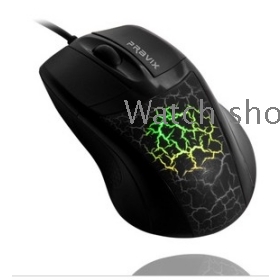 free shipping 7 colour breathing light cable game USB mouse       