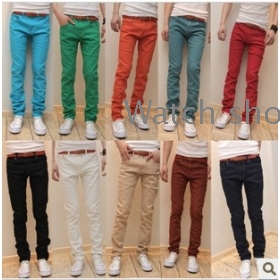 free shipping Tide male cultivate one's morality elastic han straight cylinder leisure cowboy pants 