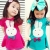 free shipping Summer of female children's wear white rabbit short-sleeved dress bow                  