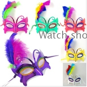 Giorno farfalla lato capelli maschera maschera maschera principessa disegno colorato o modello hip -hop maschera per bambini