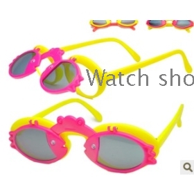 Διπλό κτύπημα γυαλιά κινουμένων σχεδίων κάλυψης καβούρια κεφάλι ψάρια χέρι γυαλιά παιδιών από τον ήλιο