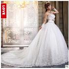 2013 new arrival romantic quality lace dress Rhinestone luxury long trailing wedding dresses