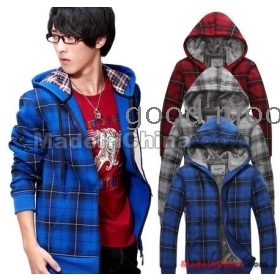 Men's clothing in the spring and autumn winter coat male students new tide teenagers with velvet upset guard coat