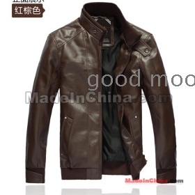 The new white men's clothing leather male thick coat simulation skin PU leather and wool han thick fur