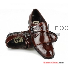 Dress business leather han men's shoes in British wind pointed increased man shoes tide black brown