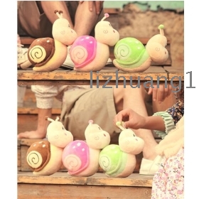 Lovely doll snail little snail plush toys with chuck car accessories