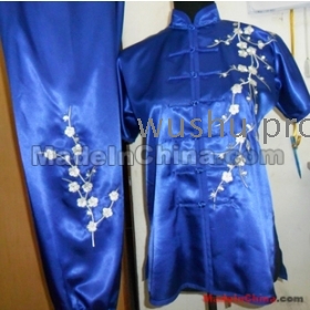 free shipping and hotsale wushu uniform with silver wintersweet