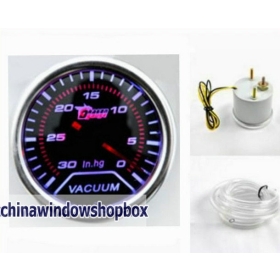 2"/52mm Vacuum Car Motor Gauge-LED Universal(auto meter/auto gauge/car meter) Free Shipping