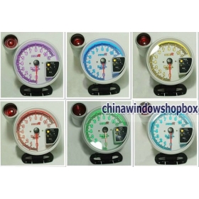 DHL Free Shipping 5" Rpm Type-R Auto Gauge / Tachometer 7 COLOR LED(CAR METER/AUTO GAUGE/AUTO METER) 10pcs/lot