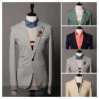 2013 basic one button casual suit jacket male 