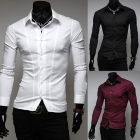 2013 spring Men's casual slim fit dress shirts / Men's Long Sleeve black Shirts for men 