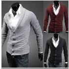 hot sale and fashionable Turn-down collar slim male cardigan 