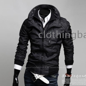 Hooded false two man cultivate one's morality in thin jacket 6521