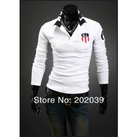 New Fashion Men's print Slim  shirts/ mens Casual long sleeve Tops & Tees free shipping 