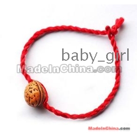 NEW Red string bracelet (with Wild Peach Walnut) evil spirits bracelet for security and peace