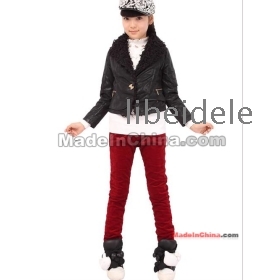 Free shipping     Girl's pants and velvet students casual pants