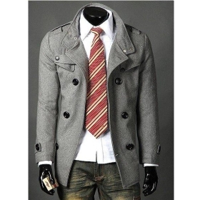 Free Shipping! 2011 New Men's Jackets double-breasted winter warmt Coat men's ----11