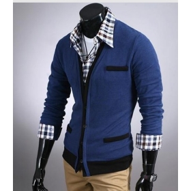 Free Shipping Men's Sweater Cardigans Knitwear V-neck Slim Casual Sweater---26