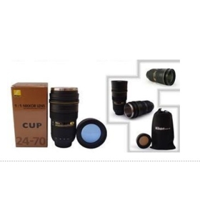 Freeshipping by CPAM nikan g2 stainess steel liner transparent lid thermos camera telescopic Lens coffee Mug Cup nikan not  