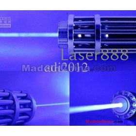 3000mw/3w 450nm Instelbare licht blauwe laser zaklamp branden wedstrijd / karton / hout / pop ballon + gratis verzending