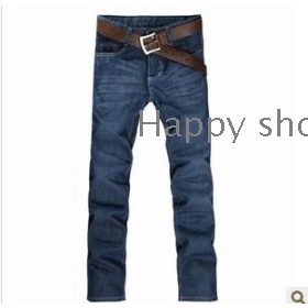 free shipping  Summer pure cotton water straight bottom men's jeans            