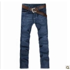 free shipping  Summer pure cotton water straight bottom men's jeans        