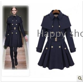 free shipping The new spring and autumn dress double-breasted coat cloak NeZi cloak cultivate one's morality       