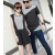 free   shipping New sundress male short sleeve T-shirt dresses stripe black and white sweethearts outfit    