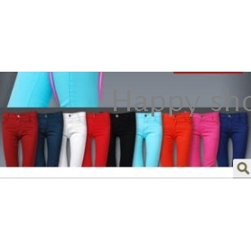 Summer show thin new cultivate one's morality leisure trousers elastic female trousers candy colored 7 minutes of pants women's pants