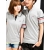 free   shipping New sweethearts outfit lapel stripe short sleeve men and women T-shirt      