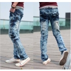 free shipping  Summer wear new water do old man jeans tide cultivate one's morality pants         