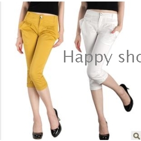 Cultivate one's morality show thin 7 minutes of pants female summer haroun pants candy color pencil pants with leisure trousers female trousers  