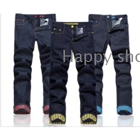 free shipping  New men's loose straight bottom jeans            