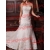 Prachtige A lijn Strapless Kralen Applique Satin Wedding Gown