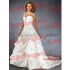 White Ball Gown Sweet Heart Taffeta Wedding Dress