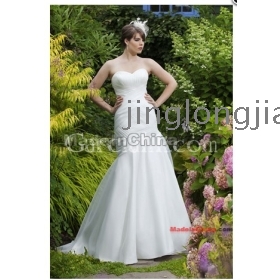 2012 Sexy Mermaid Sweetheart Asymmetric  Skirt Wedding Dress