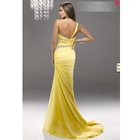 Admirable One-Shoulder Beading Floor Length Sweep Train Prom Dress