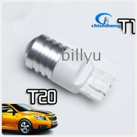 Free shipping 12V T20/7441 LED 7W back-up light brake lamp turn light Cree R5 LED with lens white