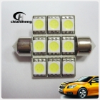 Free shipping 12V 36mm 9-LED Festoon Dome Light Automobile Bulbs Lamp tail lights/indicator/reading light White