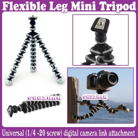 Gorillapod Típus Rugalmas láb Mini állvány digitális fényképezőgéphez (kis méret) _Free szállítás
