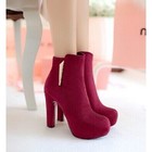 Free Shipping Wholesale New style Sexy fashion hot sale specials female Martin suede side zip frosted Knight heels ankle boots EU34-43