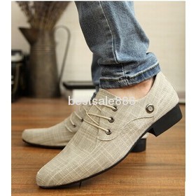 Free Shipping Wholesale New style Sexy fashion hot sale specials male personality beige trend lace up influx tide casual shoes EU39-44