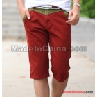 Free Shipping Wholesale Hot Sale Specials 2012 new brand summer red hit color men's shorts men's wild slacks
