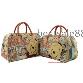 Free Shipping Wholesale Hot Sale Specials 2012 new couple handbag cartoon cute shoulder diagonal large capacity travel bag  