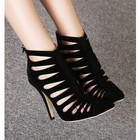 Free Shipping Wholesale New arrival Style Fashion Hot Sale Specials female noble favorite black pointed hollow heel shoes EU35-40