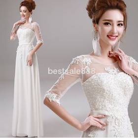 Free Shipping Wholesale New arrival hot sale fashion special elegant sexy annual meeting dinner gown toast noble Royal Style bride wedding dress