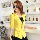 Free Shipping Wholesale New arrival specials fashion Korean suit summer temperament ladies leopard candy color Slim small suit